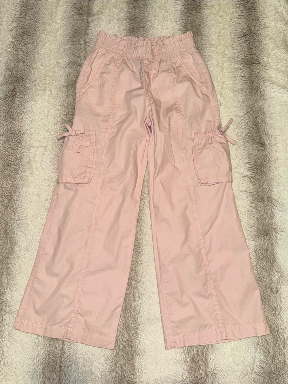 SO Clothing Blush Pink Wide Leg Cargo Pants